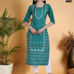 7Threads Selection Of 2 Ethnic Motifs Printed Round Neck Kurtas-52