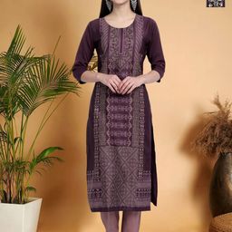 7Threads Women Ethnic Motifs Printed Sequinned Floral Crepe Kurta-39