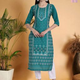 7Threads Women Ethnic Motifs Printed Sequinned Floral Crepe Kurta-picture-28