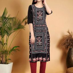 7Threads Selection Of 2 Ethnic Motifs Printed Round Neck Kurtas image 5