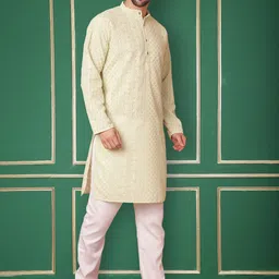 Jompers Ethnic Motifs Thread Work Georgette Kurta-image-29