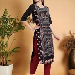 7Threads Selection Of 2 Ethnic Motifs Printed Round Neck Kurtas image 4