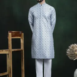 SOJANYA LUXE Floral Embroidered Regular Thread Work Kurta with Pyjamas-picture-17