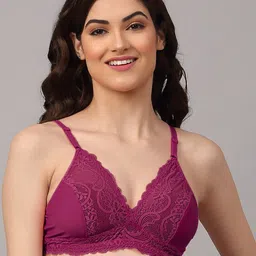 EROTISSCH Purple Floral Lace Bralette Bra-41