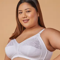 Maashie Pack of 2 M Frame Full Coverage Non Padded Non Wired Lace Bra image 4