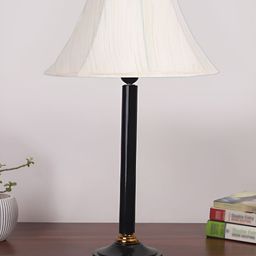 Aura Off White Wood Traditional Abstract Shaped Table Lamp-54