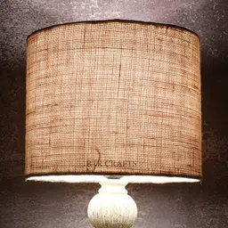 BTR CRAFTS Beige Jute Cylinder Shaped Table Lamp-image-46