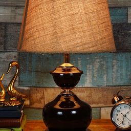 foziq Brown Solid Table Lamp-42