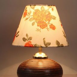 foziq Brown Printed Table Lamp-21