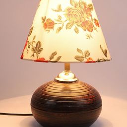 foziq Brown & White Printed Table Lamps-22