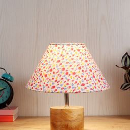 Devansh Multicoloured Wood Table Lamp with Cotton Shade-14