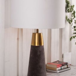 Grated Ginger Brown Cylindrical Contemporary Table Lamp with Shade-12