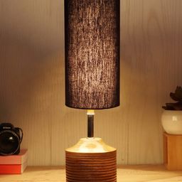 Devansh Black Textured Table Lamps-36