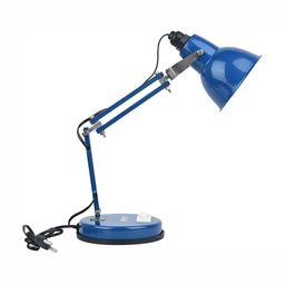 SPARK WORLD Blue Metal Contemporary Bell Shaped Table Lamp-24