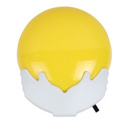 SKYLOFTS Yellow Round LED Night Plug in Wall Lamp-66