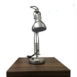SPARK WORLD Silver-Toned Metal Contemporary Bell Shaped Table Lamp-51