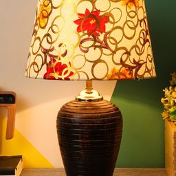 foziq Brown Terracotta Contemporary Table Lamp-58