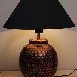 Homesake Black Antique Hammered Table Lamp With Shade-13
