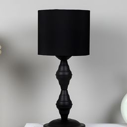 TU CASA Black Metal Cylindrical Shaped Table Lamp-47