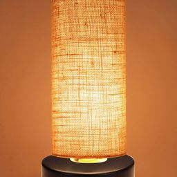 Devansh Beige Solid Jute Shade Table Lamp-53