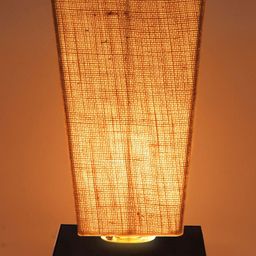 Devansh Beige Pyramid Iron Lamp with Jute shade-37