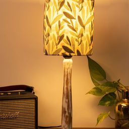 green girgit Yellow Table Lamp With Leaves shade-24