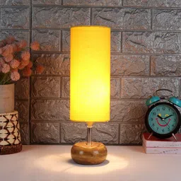 Devansh Yellow Traditional Table Lamp With Shade-10