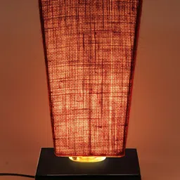 Devansh Maroon Triangle-Shaped Cotton Shade Table Lamp-39
