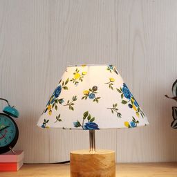 Devansh White & Brown Table Lamp with Shade-31