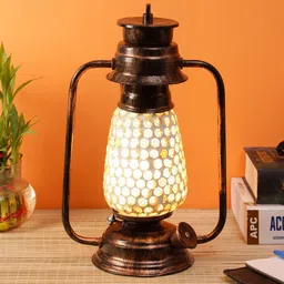 Devansh Multi-Coloured Mosaic Glass Lantern Table Lamp-50
