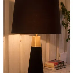 Grated Ginger Black Velour Table lamp-15