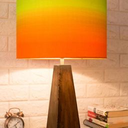 Grated Ginger Multicoloured Colourblocked Wood Table Lamp-17