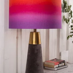 Grated Ginger Multicoloured Textured Table Lamp-20