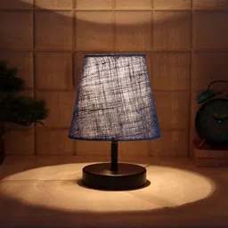 Devansh Blue Wooden Frustum Table Lamp-picture-12