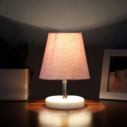 Devansh Grey & White Metal Contemporary Table Lamp-15