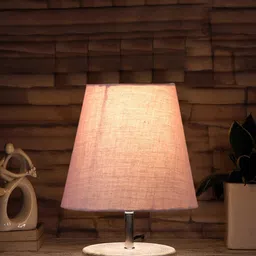 Devansh Grey Textured Wooden Table Lamp-29