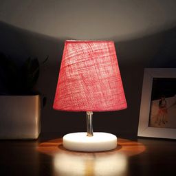 Devansh Pink Textured Table Lamp-17