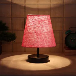Devansh Pink Textured Table Lamp-picture-11