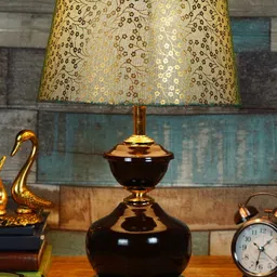 foziq Brown Printed Table Lamps-32