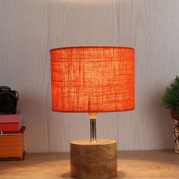 Devansh Brown Wood Table Lamp with Jute Shade image 4