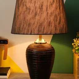 foziq Brown Crafted Table Lamps image 3