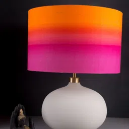 Grated Ginger Grey & Multicoloured Colourblocked Table Lamp image 2