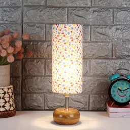 Devansh Muticoloured Printed Table Tamp With Cotton Shade image 3