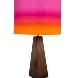 Grated Ginger Brown & Pink Tree Trunk Table Lamp image 5
