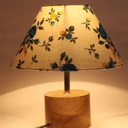 Devansh White & Brown Table Lamp with Shade image 3