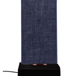 Devansh Navy Blue Jute  shade with Square Iron Base Table Lamp image 4