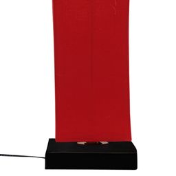 Devansh Red Cotton Shade With Square Iron Base Table Lamp image 5