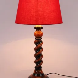 foziq Brown Table Lamp with shade image 4