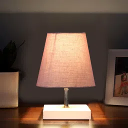 Devansh Grey Wooden Frustum Table Lamp image 2