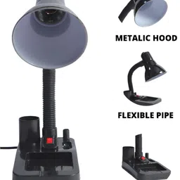 SPARK WORLD Black Contemporary Table Lamp image 5